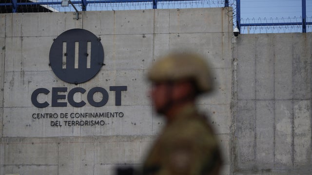 Media tour at CECOT prison in Tecoluca 