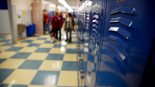 school hallway lockers 